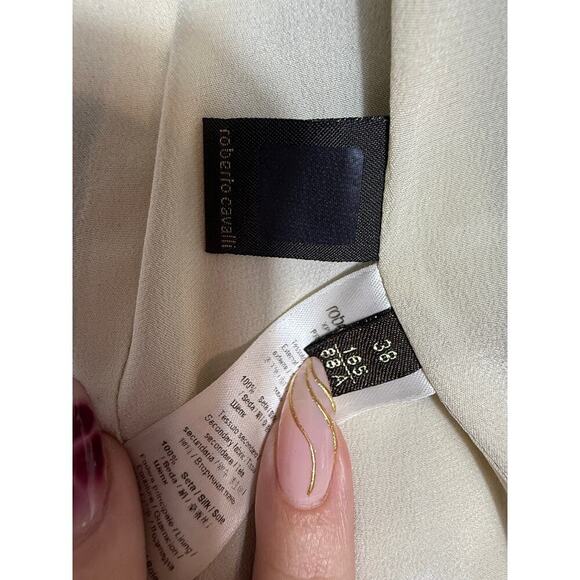 NEW- NWOT Roberto Cavalli Silk Blazer Jacket 38 Animal Print Snake Tiger - Picture 6 of 8